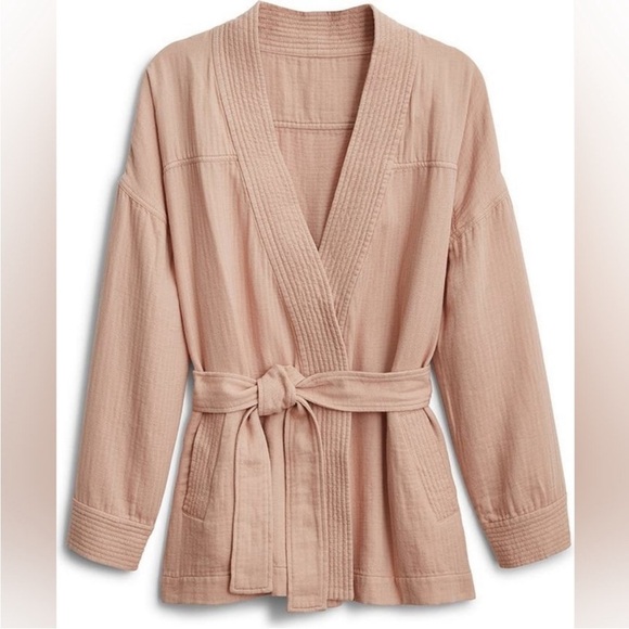 Faherty Hidden Hills Organic Cotton Tie Front Jacket XS NWT - Picture 10 of 10